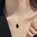 Noir Octagon Necklace
