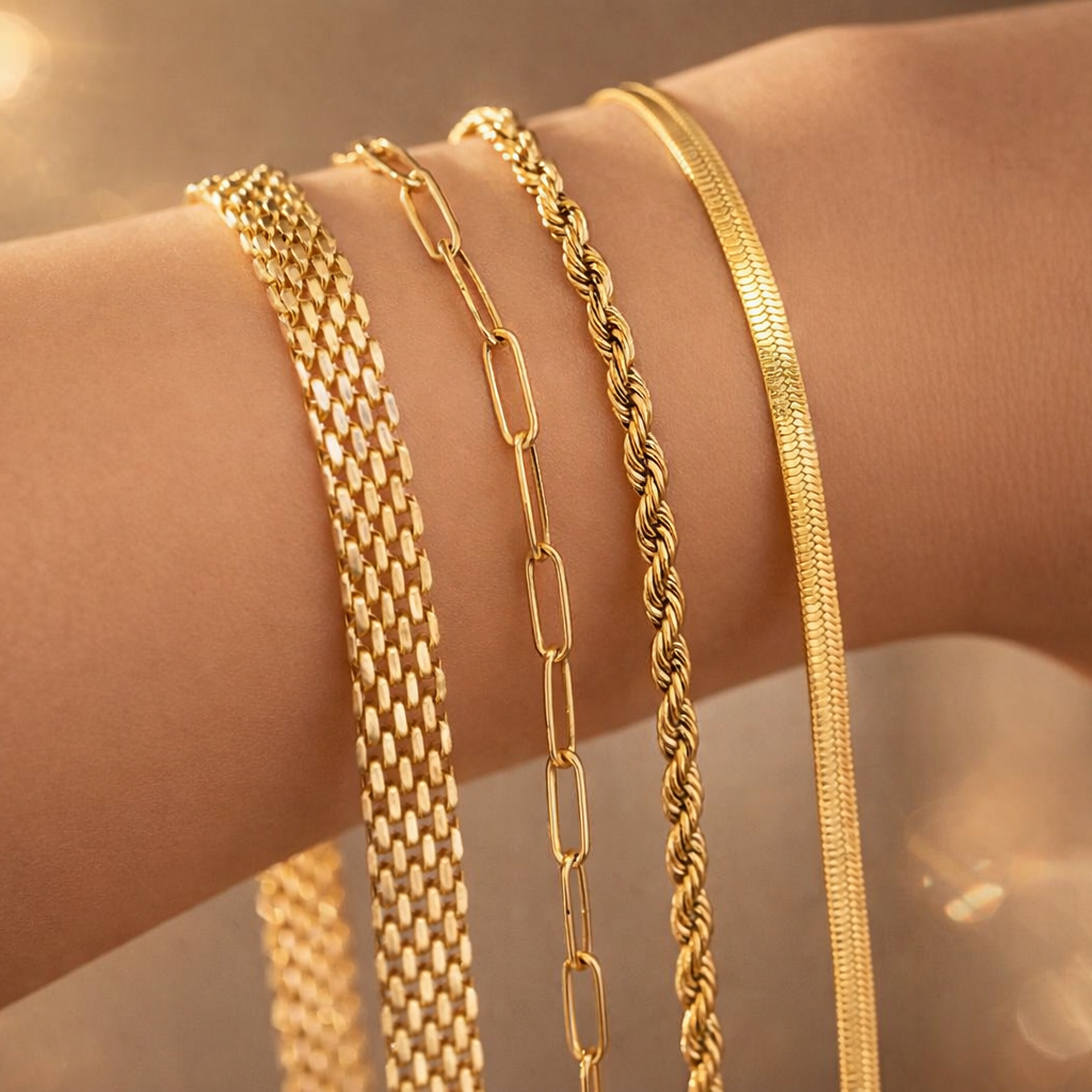 Set of 4 Chain Bracelets