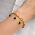 Roman Numeric Bracelet (Black stone)