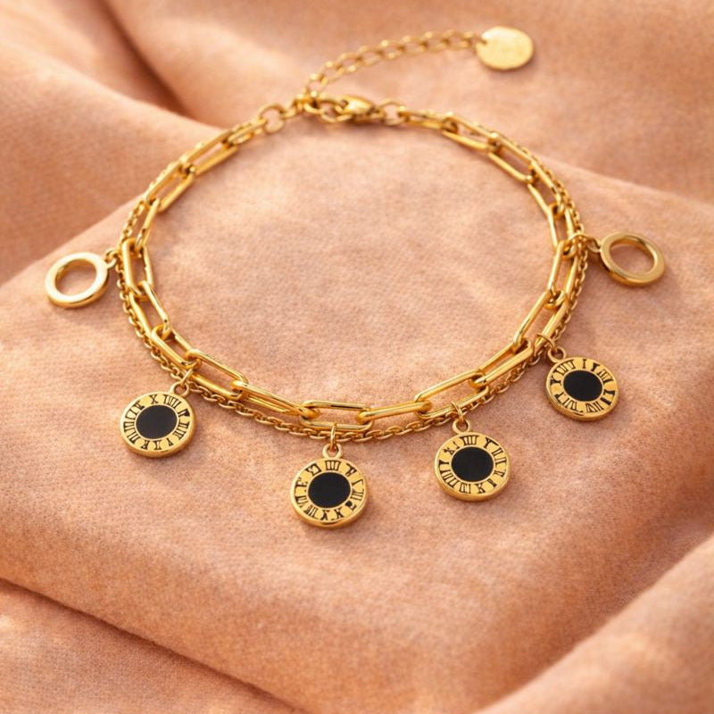 Double Layered Charm Necklace