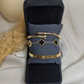 3 Bracelets (Vintage+ Screw Nail + Black Clover)