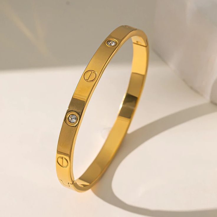 Stoned Handcuff Bracelet